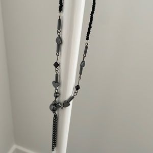 Black beaded necklace